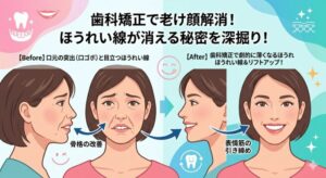歯科矯正　老け顔　ほうれい線　改善
