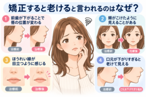 矯正で老けて見える理由4選