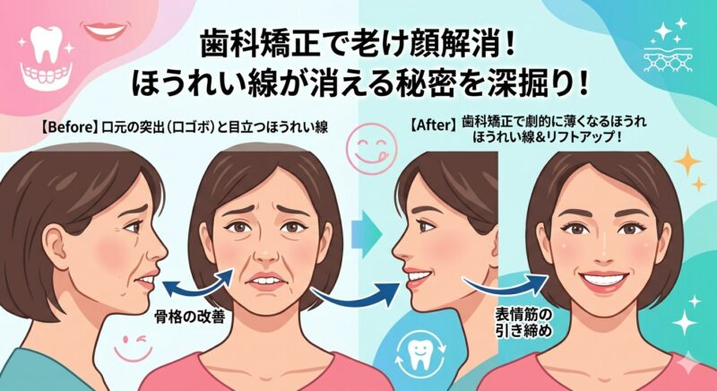 歯科矯正 老け顔 ほうれい線 改善